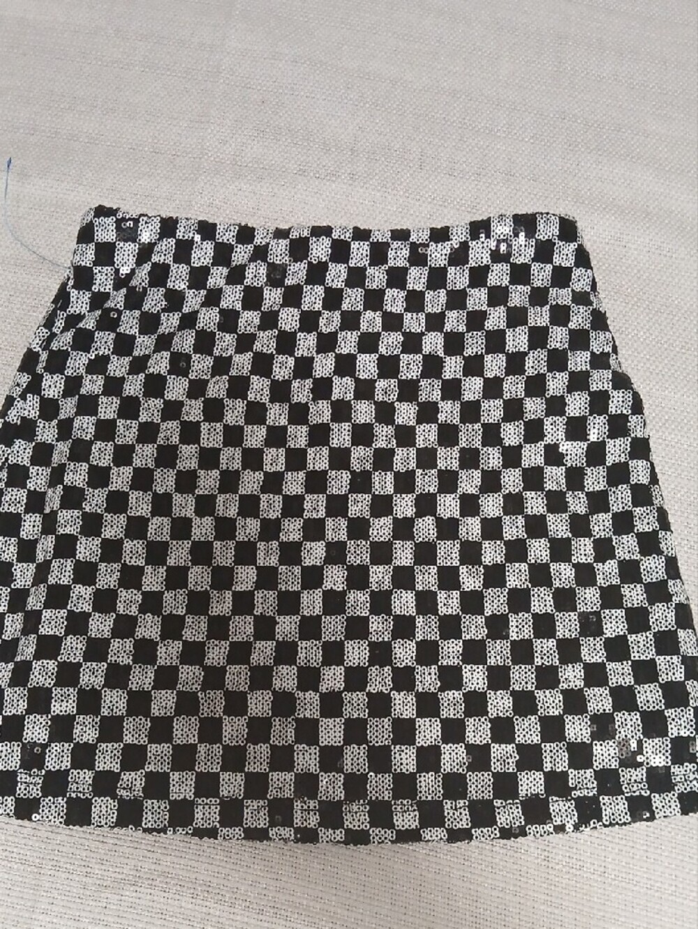 Art Class Black & White Checkerboard Mini Skirt -  Size 6 - Picture 2 of 4